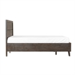 Pemberly Row Queen Platform Bed with 2 Storage Drawers in Brown