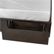Pemberly Row Queen Platform Bed with 2 Storage Drawers in Brown