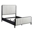 Pemberly Row King Bed with Tall Channel Tufted Headboard in Ivory