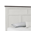 Pemberly Row King Bed with 2 Footboard Drawers in White and Dark Brown