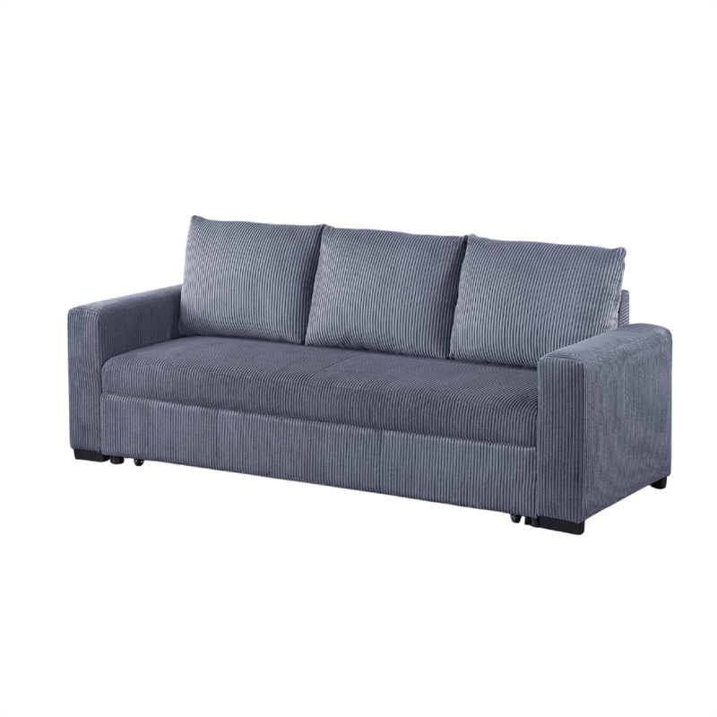 Pemberly Row Convertible Sofa with Pull-Out Bed in Dark Gray