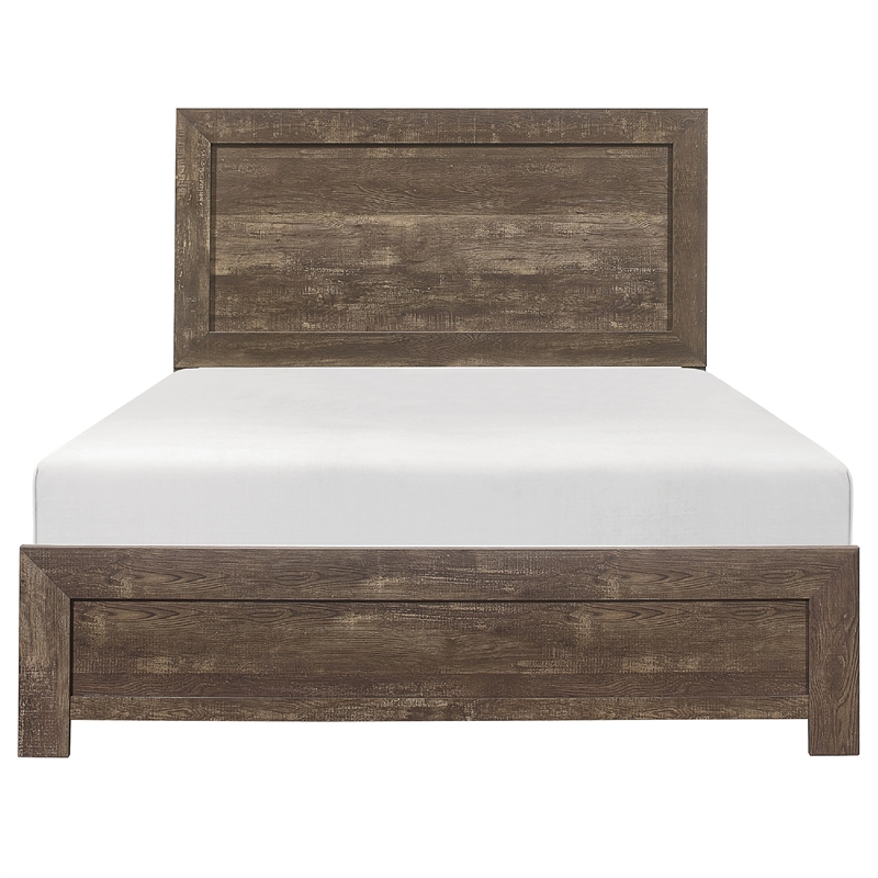 Pemberly Row 3pc California King Panel Bed Set with 2 Nightstands in Brown