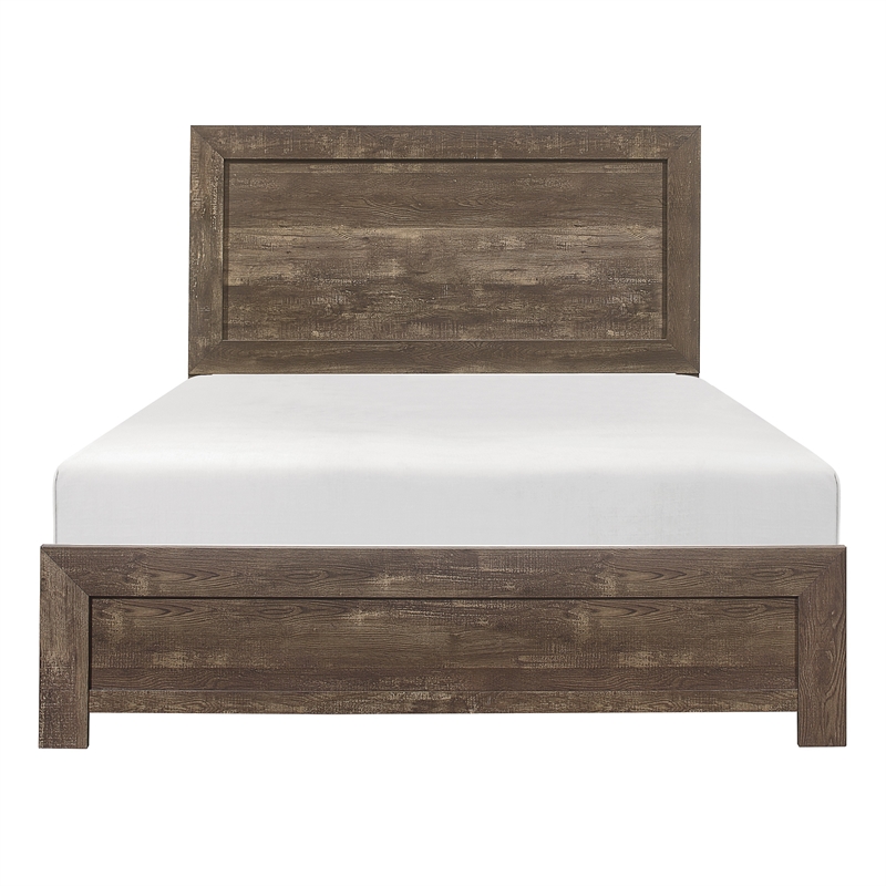 Pemberly Row 2pc Eastern King Set with Panel Bed and Nightstand in Brown