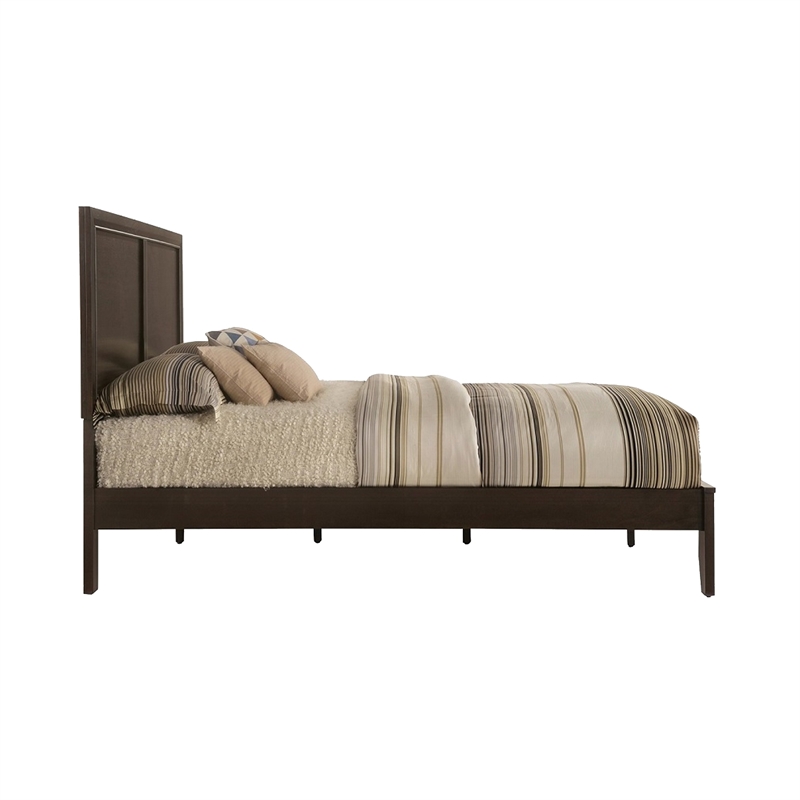 Pemberly Row 2 Piece Queen Bedroom Set with Bed and Nightstand in Espresso