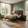 Pemberly Row 2 Piece Queen Bedroom Set with Bed and Nightstand in Espresso