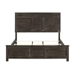 Pemberly Row King Bed with Framed Headboard in Farmhouse Nutmeg Brown