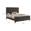 Pemberly Row King Bed with Framed Headboard in Farmhouse Nutmeg Brown