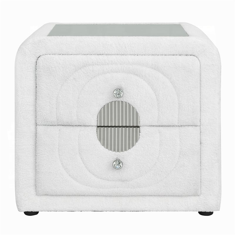 Pemberly Row 3 Piece Queen TV Lift Bed Set with 2 Nightstands in White