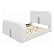Pemberly Row Queen Bed with TV Lift LED Fireplace and Bluetooth in White