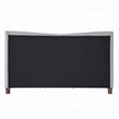 Pemberly Row Queen Platform Bed with Wingback Headboard in Gray Chenille