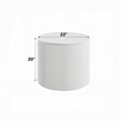 Pemberly Row Side Table with 22 Inch Round Top and Ribbed Base in White
