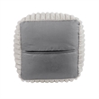 Pemberly Row 16 Inch Square Ottoman with Ribbed Corduroy in Off White
