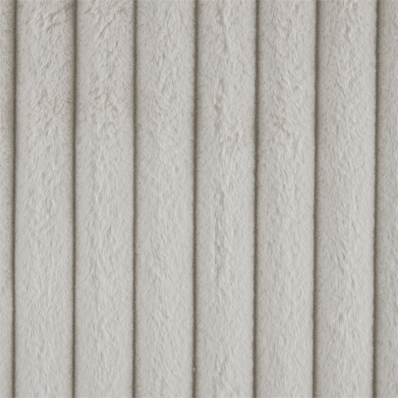 Pemberly Row 16 Inch Square Ottoman with Ribbed Corduroy in Off White