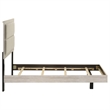 Pemberly Row 54 Inch Twin Panel Bed with Boucle Headboard in Rustic Cream