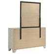 Pemberly Row 6 Drawer Bedroom Dresser with Mirror in Rustic Cream