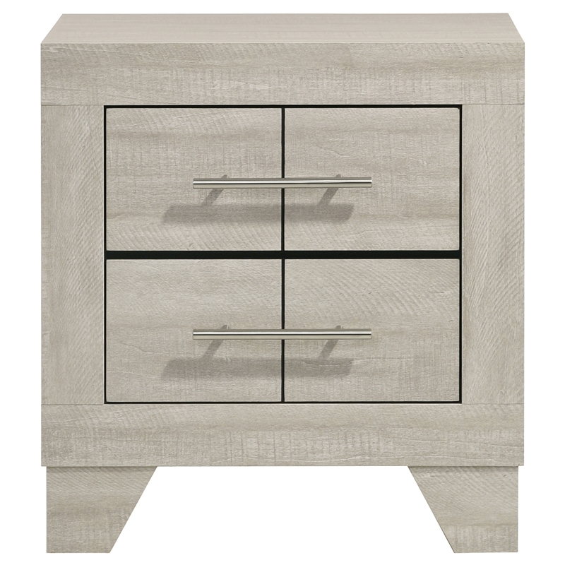 Pemberly Row 2 Drawer Nightstand Bedside Table in Rustic Cream