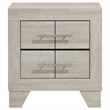 Pemberly Row 2 Drawer Nightstand Bedside Table in Rustic Cream