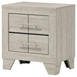 Pemberly Row 2 Drawer Nightstand Bedside Table in Rustic Cream