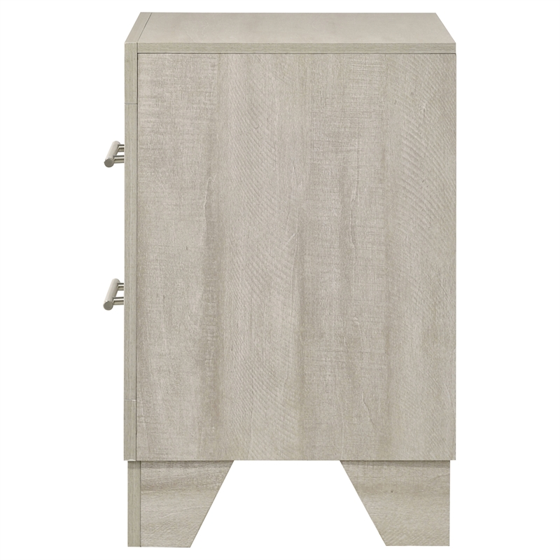 Pemberly Row 2 Drawer Nightstand Bedside Table in Rustic Cream
