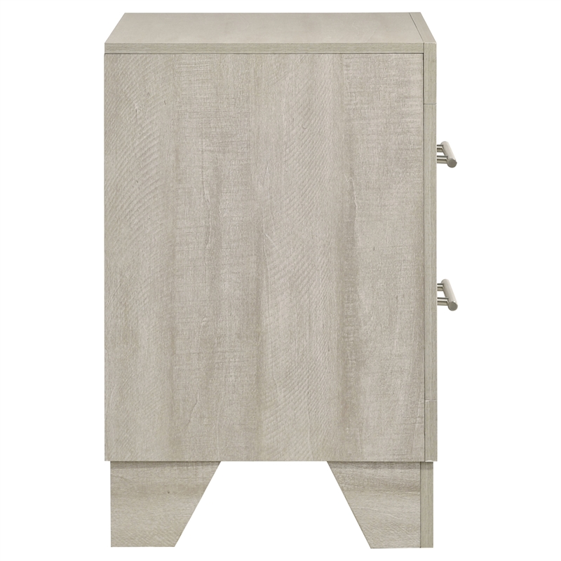 Pemberly Row 2 Drawer Nightstand Bedside Table in Rustic Cream