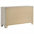 Pemberly Row 6 Drawer Bedroom Dresser with Nickel Handles in Rustic Cream