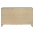 Pemberly Row 6 Drawer Bedroom Dresser with Nickel Handles in Rustic Cream