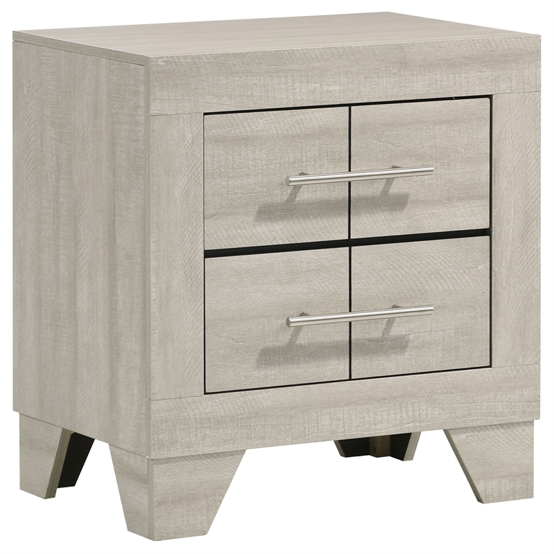 Pemberly Row 4 Piece Full Bedroom Set with Mirror in Rustic Cream