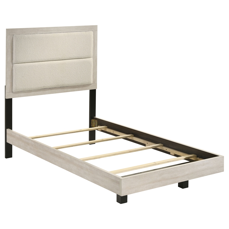 Pemberly Row 5 Piece Twin Bedroom Set with Chest in Rustic Cream