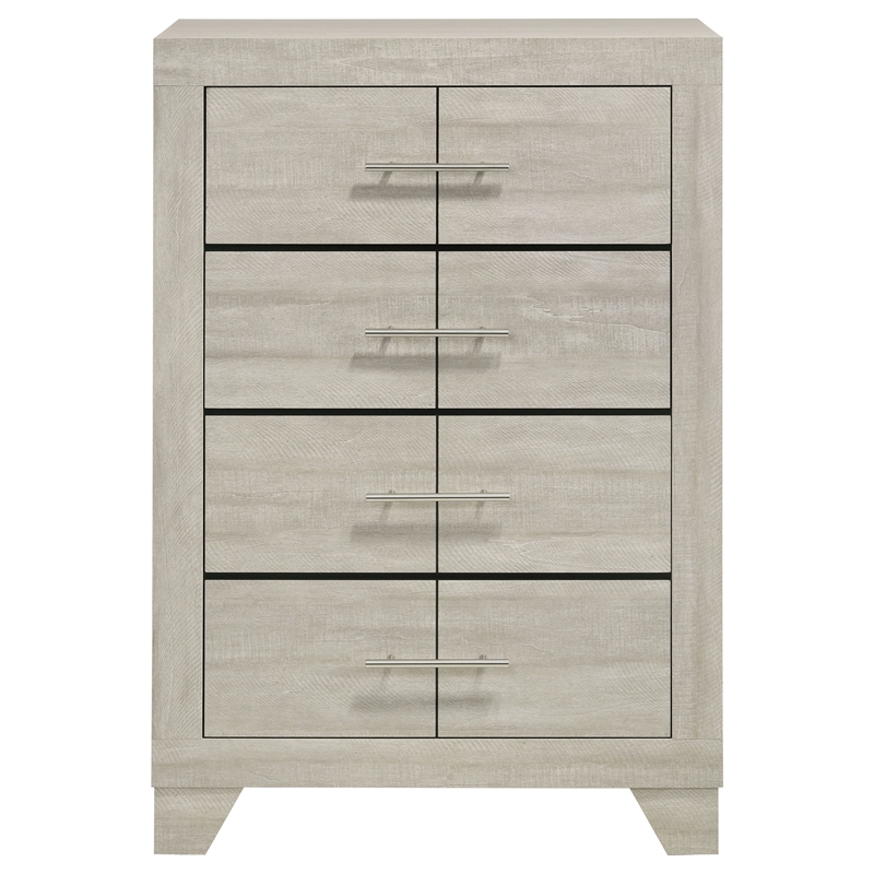 Pemberly Row 4 Drawer Bedroom Chest of Drawers in Rustic Cream