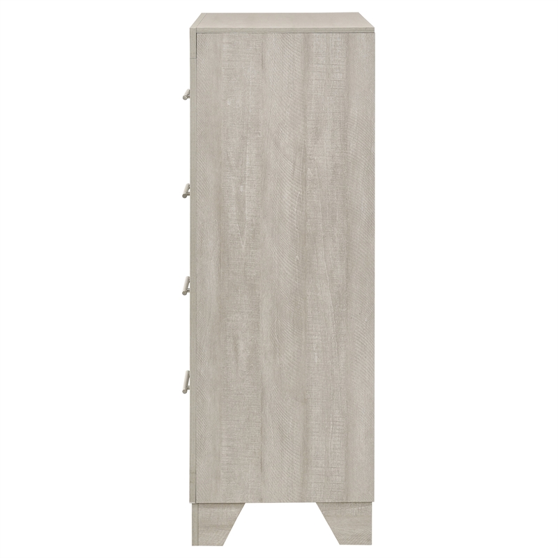 Pemberly Row 4 Drawer Bedroom Chest of Drawers in Rustic Cream