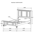 Pemberly Row Queen Bed with Carved Headboard and Footboard in Cream White