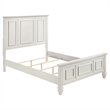 Pemberly Row Queen Bed with Carved Headboard and Footboard in Cream White