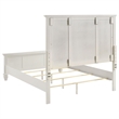 Pemberly Row Queen Bed with Carved Headboard and Footboard in Cream White