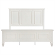 Pemberly Row 63 Inch Eastern King Carved Panel Bed in Cream White
