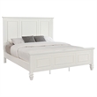 Pemberly Row 63 Inch California King Panel Bed in Cream White