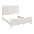 Pemberly Row 63 Inch California King Panel Bed in Cream White