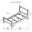 Pemberly Row 5 Piece Twin Bedroom Set with Dresser and Chest in White