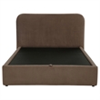 Pemberly Row Full Upholstered Storage Platform Bed in Chocolate