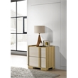Pemberly Row 2 Drawer Nightstand Bedside Table in Natural and White