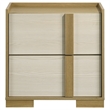 Pemberly Row 2 Drawer Nightstand Bedside Table in Natural and White