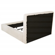 Pemberly Row Faux Fur Upholstered Queen Platform Bed in Cream