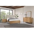 Pemberly Row 4 Piece Mid-Century Eastern King Set in Light Ash