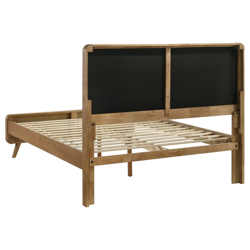 Pemberly Row 4 Piece Mid-Century Eastern King Set in Light Ash