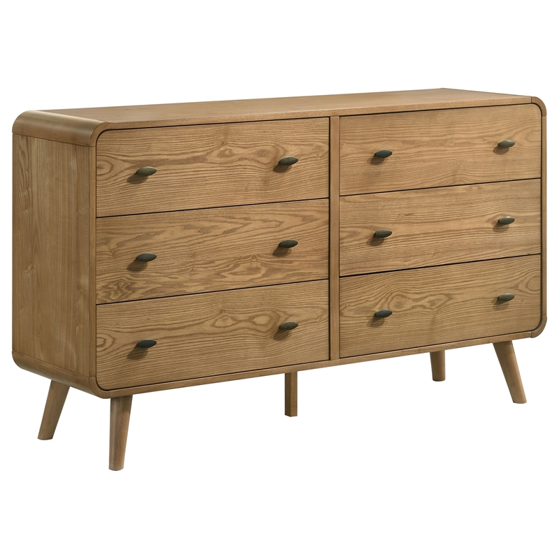 Pemberly Row 4 Piece Mid-Century Eastern King Set in Light Ash