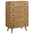 Pemberly Row 5 Piece Mid-Century California King Set in Light Ash