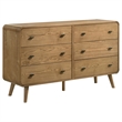 Pemberly Row 5 Piece Mid-Century California King Set in Light Ash