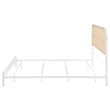 Pemberly Row Radio Weave Rattan Metal Eastern King Bed in White