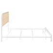Pemberly Row Radio Weave Rattan Metal Eastern King Bed in White