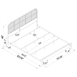 Pemberly Row Radio Weave Rattan Metal Eastern King Bed in White