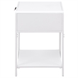 Pemberly Row 1 Drawer Radio Weave Cane Bedside Table in White